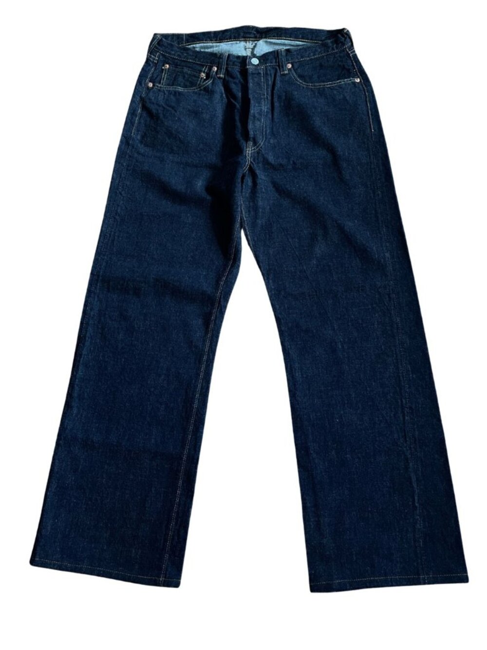 Fullcount 0105 Selvedge Wide Straight Denim Jeans Men 36 One-Wash Dark Japan